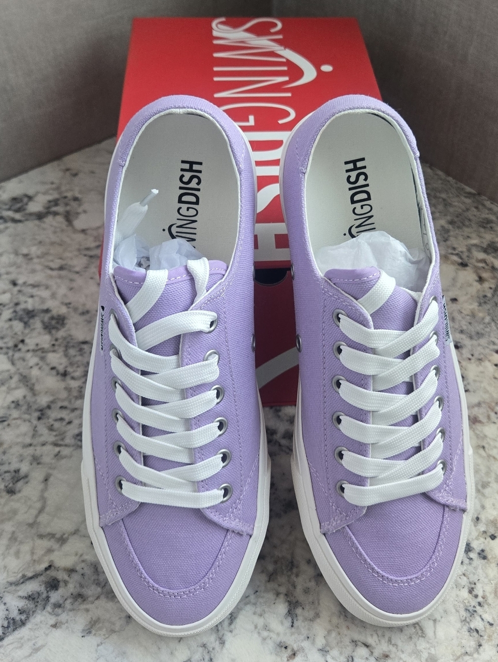 NIB! Swingdish Traveler Canvas Golf Shoe. Size 9.5. Lavender.